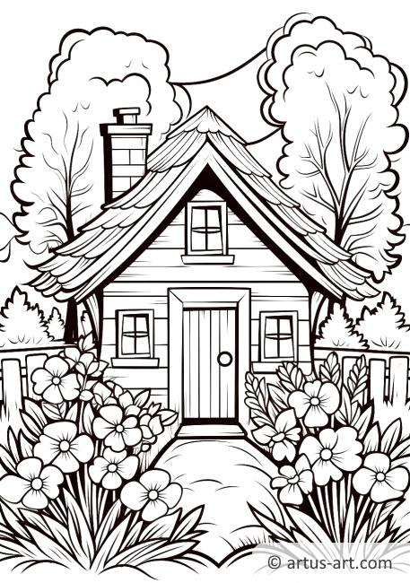 Cottage Garden Coloring Page